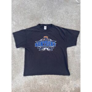 Vintage‎ Kentucky Wildcats T Shirt Mens XL Black Graphic Print Short Sleeve Y2K